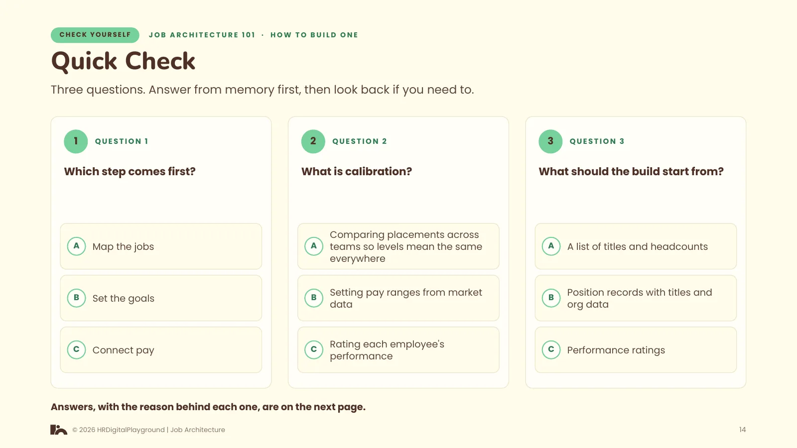 Quick Check: page 14 of How to Build One